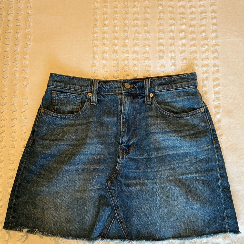 Madewell Blue Denim Mini Skirt